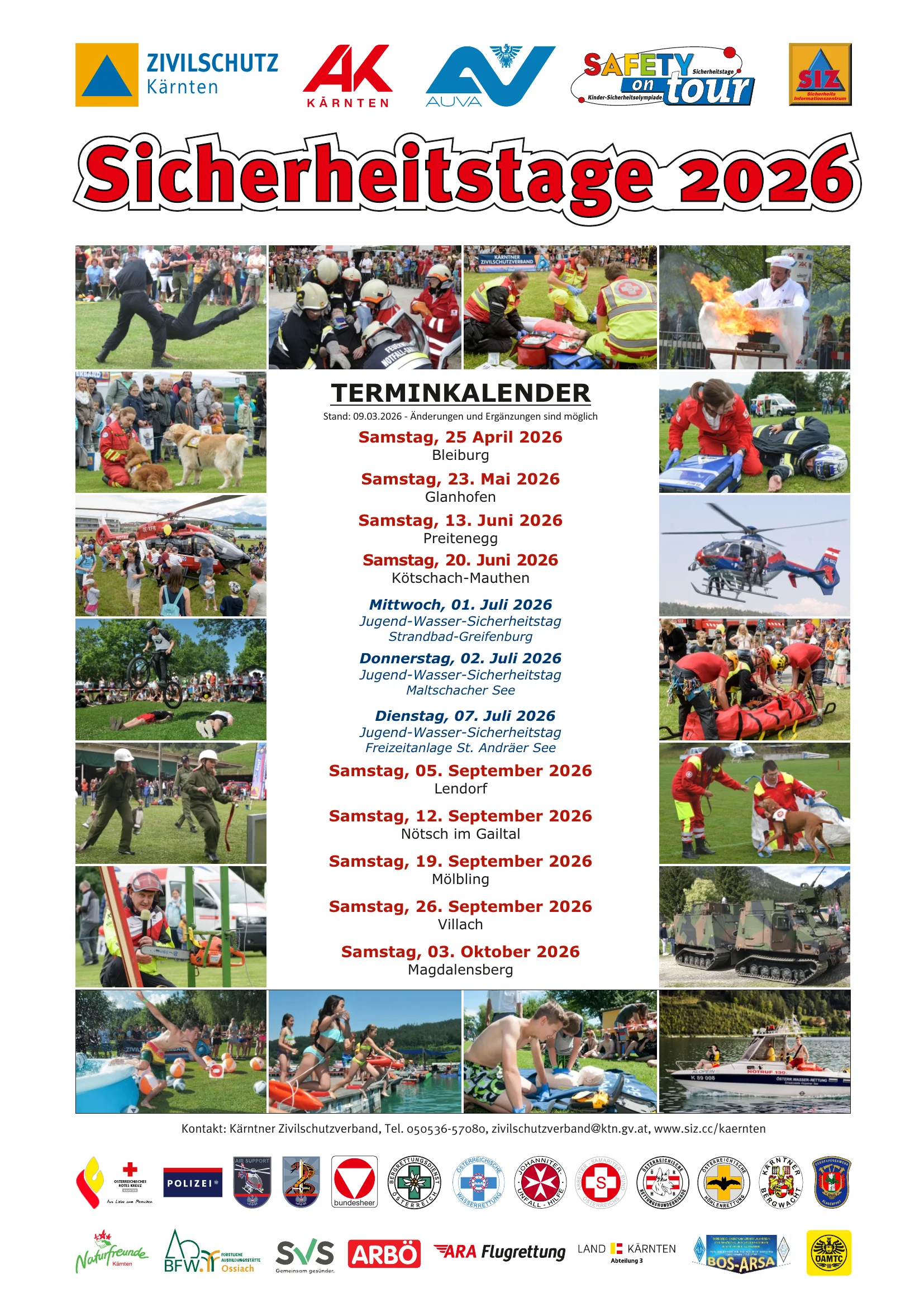 Sicherheitstage 2026 – Terminkalender Kärnten